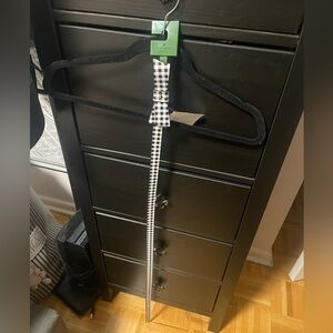 kate spade black gingham bow belt